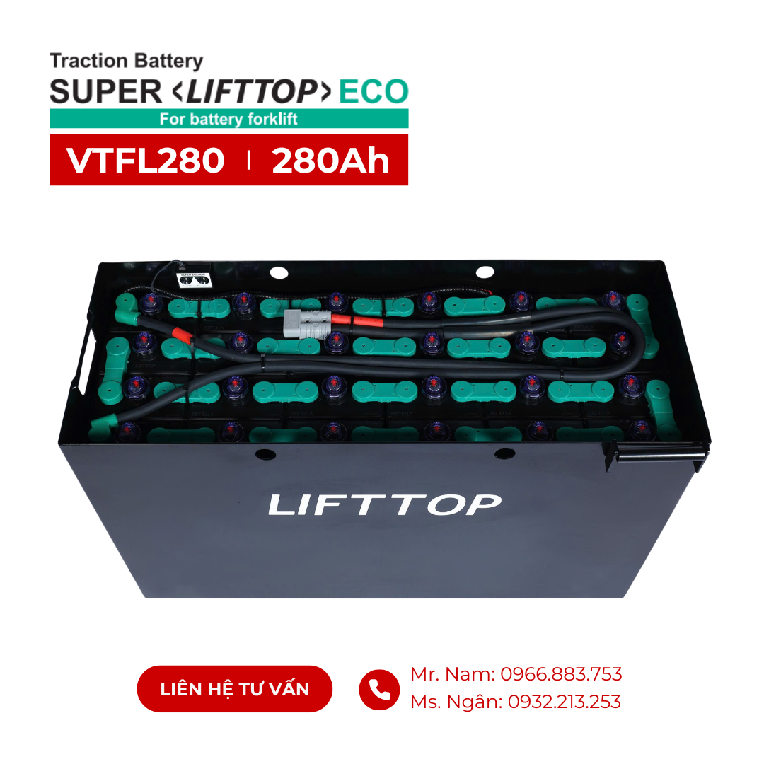 Ắc quy xe nâng LIFTTOP 48V - VTFL280 (280Ah)
